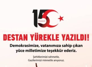 MİLLETİMİZ, DEMOKRASİYE VE VATANIMIZA SAHİP ÇIKTI